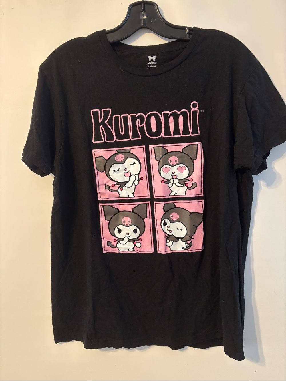 Sanrio Kuromi Black Tee with Pink Panels